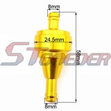 STONEDER Gold Aluminum 60mm Air Filter Cleaner + CNC Fuel Filter For Gas Motorized Bicycle Push Bike Pocket Bike Mini Moto Dirt Kids ATV Quad