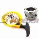 STONEDER Aluminum Yellow Pull Starter + Pull Starter Pawl Cog For 2 Stroke Pocket Bike Minimoto Kids ATV Baby Crosser Mini Dirt 47cc 49cc