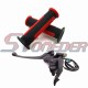 STONEDER Aluminum Double Thumb Throttle Brake Lever + Handle Grips For 50cc 70cc 90cc 110cc 125cc 150cc 200cc 250cc Engine Chinese ATV Quad 4 Wheeler