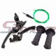 STONEDER Aluminum Folding Brake Clutch Lever + Twist Throttle Handle Grips + Green 108mm 990mm Throttle Cable For Chinese Pit Dirt Motor Bike YCF BSE Braaap 50cc 70cc 90cc 110cc 125cc 140cc 150cc 160cc