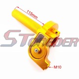 STONEDER Gold CNC Aluminum Twist Throttle + 108mm 990mm Throttle Cable + Aluminum Folding 11mm Gear Shifter Lever For  Chinese Pit Dirt Bike Motorcycle Kayo SSR GPX 50cc 70cc 90cc 110cc 125cc 140cc 150cc 160cc