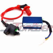 STONEDER Performance Red Ignition Coil + Racing Blue 5 Pin AC CDI Box For XR50 CRF50 Pit Dirt Motor Bike Motorcycle 110cc 125cc
