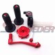 STONEDER Twist Throttle + Handle Grips + Fuel Tank Cap Cover + Red 11mm Folding Gear Shifter Lever For CRF 50 70 SSR Thumpstar SSR Chinese Pit Dirt Bike