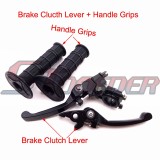 STONEDER Alloy Black Folding Brake Clutch Lever + Throttle Handle Grips For Chinese Pit Dirt Trail Bike CRF50 SSR Thumpstar TTR KLX