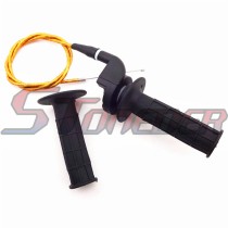 STONEDER Black Twist Throttle Handle Grips + Gold 108mm 990mm Throttle Cable For Chinese Pit Pro Dirt Bike Motorcycle XR50 CRF50 CRF70 TTR Thumpstar KLX110 SSR IMR