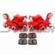 STONEDER Red Front Rear Disc Brake Caliper + Brake Pads For 2 Stroke Chinese Mini Moto ATV Quad 4 Wheeler Dirt Bike Gas Scooter 43cc 47cc 49cc