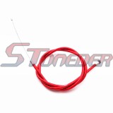 STONEDER Handle Grips + Kill Stop Switch + Twist Throttle + Red 115mm 825mm Throttle Cable + Brake Lever For 2 Stroke 47cc 49cc Chinese Pocket Mini Bike