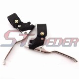 STONEDER Handle Grips + Kill Stop Switch + Twist Throttle + Red 115mm 825mm Throttle Cable + Brake Lever For 2 Stroke 47cc 49cc Chinese Pocket Mini Bike