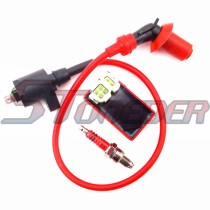STONEDER Ignition Coil + 6 Pin AC CDI Box + A7TC Spark Plug For Chinese GY6 50cc 125cc 150cc Engine Moped Scooter ATV Quad Go Kart
