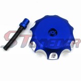 STONEDER Blue CNC Gas Fuel Tank Cover Cap For DRZ 50 70 125 400E 400 RMZ 250 LTZ 250 400 LTR 450 Kawasaki KFX 450R KLX450R KX250 KX250F KX450F Pit Dirt Motor Bike