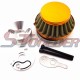 STONEDER Gold 44mm Air Filter + Air Filter Adapter Stack For 33cc 43cc 49cc 2 Stroke Engine Big Foot Goped Blad Z Gas Scooter Xcooter Cobra Motovox