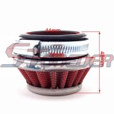 STONEDER Gas Scooter 44mm Air Filter + Air Filter Adapter Velocity Stack For 2 Stroke 33cc 43cc 49cc Engine Big Foot Goped Blad Xcooter Cobra Motovox