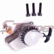 STONEDER Silver Aluminum Recoil Pull Starter + L7T Spark Plug + Fuel Filter + Screw Bolts For 2 Stroke 47cc 49cc Engine Mini Moto Dirt Pocket Bike ATV Quad 4 Wheeler