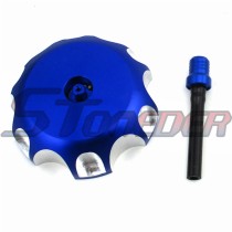 STONEDER Blue CNC Gas Fuel Tank Cover Cap For DRZ 50 70 125 400E 400 RMZ 250 LTZ 250 400 LTR 450 Kawasaki KFX 450R KLX450R KX250 KX250F KX450F Pit Dirt Motor Bike