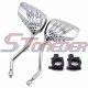 STONEDER 8mm Rearview Side Rear View Mirror + Mount Holders Bracket Clamp For ATV Quad Pit Dirt Scooter Moped Motorcycle Motor Bike
