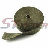 STONEDER Titanium 2'' x 50 FT Lava Rock Exhaust Wrap Header Pipe Heat Insulation Thermal Tape Roll