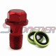 STONEDER Red M10x1.0 Banjo Bolt For Pit Dirt Bike ATV Quad Go Kart Moped Scooter Motorcycle Hydraulic Brake Oil Cooler
