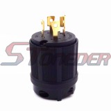 STONEDER 30A L14-30P 4 Prong 125/250V Gas Gasoline Generator Locking Plug UL Approval