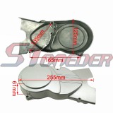STONEDER Silver Left Engine Stator Cover For 50cc 70cc 90cc 110cc 125cc Chinese Dirt Pit Bike DHZ GPX Pitster Pro SDG Braaap Taotao Coolster Roketa Lifan YX