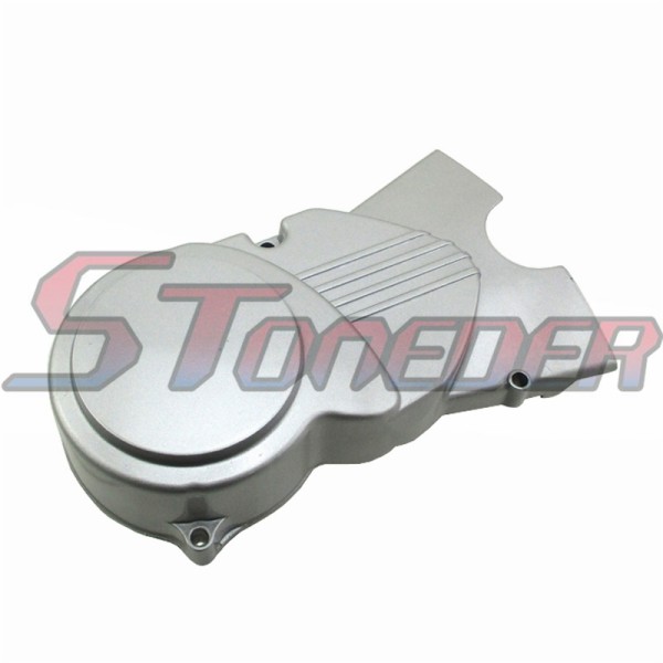 STONEDER Silver Left Engine Stator Cover For 50cc 70cc 90cc 110cc 125cc Chinese Dirt Pit Bike DHZ GPX Pitster Pro SDG Braaap Taotao Coolster Roketa Lifan YX