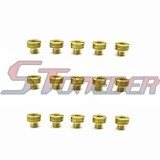 STONEDER #88 90 95 98 100 105 110 115 120 125 125 130 135 140 145 Large Round Carb Main Jets For Mikuni Carburetor VM22 VM24 VM26 VM30 Carb 125cc 140cc 150cc 160cc 200cc 250cc Engine Motorcycle Pit Dirt Bike