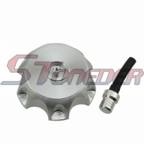 STONEDER Silver Gas Fuel Tank Cap For Chinese CRF50 Pit Dirt Bike Motorycle Thumpstar Lucky MX Orion Demon X Pitster Pro DHZ 50cc 70cc 90cc 110cc 125cc 140cc 150cc 160cc
