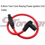STONEDER 8.8mm Twin Core Racing Power Cable Ignition Coil For Motorcycle ATV Quad Dirt Pit Trail Motor Bike Motocross Go Kart Cart