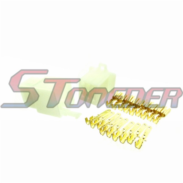 STONEDER 9 Pins Electrical Wire Connector Terminal Harness Plug Socket For Pit Dirt Pocket Mini Bike Go Kart ATV Quad Scooter Moped Motorcycle Motocross