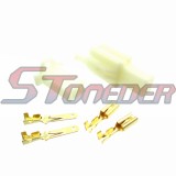 STONEDER 2 Pins Electrical Wire Connector Terminal Harness Plug Socket For Pit Dirt Pocket Mini Bike Go Kart ATV Quad Scooter Moped Motorcycle Motocross