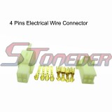 STONEDER 4 Pins Electrical Wire Connector Terminal Harness Plug Socket For Pit Dirt Pocket Mini Bike Go Kart ATV Quad Scooter Moped Motorcycle Motocross