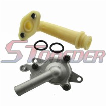 STONEDER Water Pump + Coolant Pipe Joint For 250cc 260cc 300cc Engine Manco Talon JCL Linhai Roketa ATV Yamaha Majesty YA00149107
