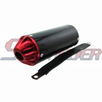 STONEDER Aluminum Red 28mm Exhaust Muffler For 50cc 70cc 90cc 110cc 125cc Chinese Pit Trail Dirt Bike CRF50 XR50 KLX SSR Thumpstar Lifan YX