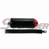 STONEDER Aluminum Red 28mm Exhaust Muffler For 50cc 70cc 90cc 110cc 125cc Chinese Pit Trail Dirt Bike CRF50 XR50 KLX SSR Thumpstar Lifan YX