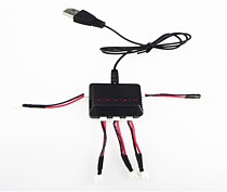 F11939 1to5 Balance Charger with 5PCS 2P Conversion Cable for V977 V930 U818 CG022 CG023 X5C H5C Heli Battery
