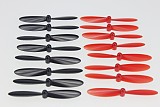 4 sets Hubsan X4 H107 Quadcopter Blades Propeller H107-A35 Black / Red for H107 / H107L / H107C RC Helicopter
