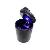 F10179 In-Car Use Portable Cigarette Ashtray Smokeless Tobacco Tray with Blue LED Light for Cars