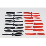 4 sets Hubsan X4 H107 Quadcopter Blades Propeller H107-A35 Black / Red for H107 / H107L / H107C RC Helicopter