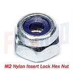 Wholesale 100 pcs M2 Nylon Insert Lock Hex Nuts