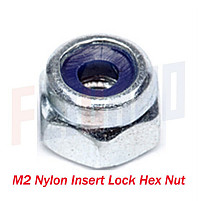Wholesale 100 pcs M2 Nylon Insert Lock Hex Nuts