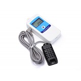 AoSong LCD USB Temperature and Humidity Data Logger Thermometer Recorder GSP958 with External Sensor Probe
