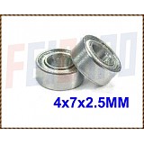 Wholesale F00837-2 2pcs/lot 4x7x2.5 MM Double Metal Shield Bearing For All Align Trex 450 RC Helicopter Toy Plane Model