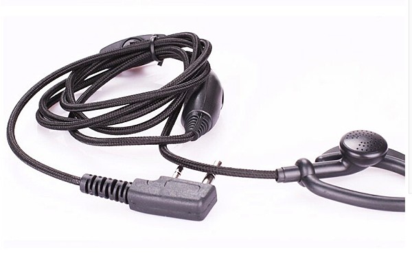 Baofeng Walkie Talkie Headset Woven Thick Cable K Type Earphone for UV-5R