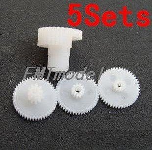 F00147-5, 5Sets Plastic 5g Servo Gears For SG50 Servo