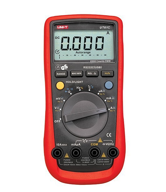 F07837 Intelligent Digital Multimeter UT61C AC DC LCD Meter Detector Tool Detect Instrument