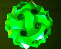30cm 30Pcs Modern Design PP IQ Light Lamp Shade Combination Flower for DIY Bedroom Ceiling Hanging Lamp Green