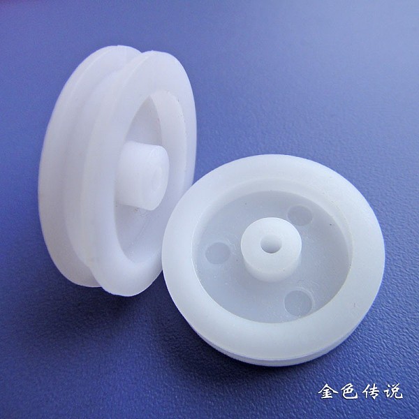 20 * 4 * 1.9 5Pcs Small Plastic Pulley Wheel Fitting Science Technology Production Materials DIY Model Accessories