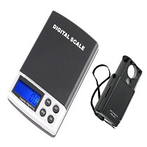 Mini 0.01g-200g Digital Pocket Jewelry Diamond Weight Scale + LED Currency Jewellery Identifying Magnifier