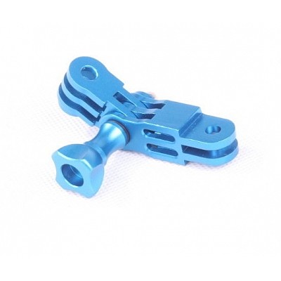 OEM CNC Aluminum Three-Way Pivot Arm Mount Adapter Blue for Gopro HD Hero 3 2 Camera
