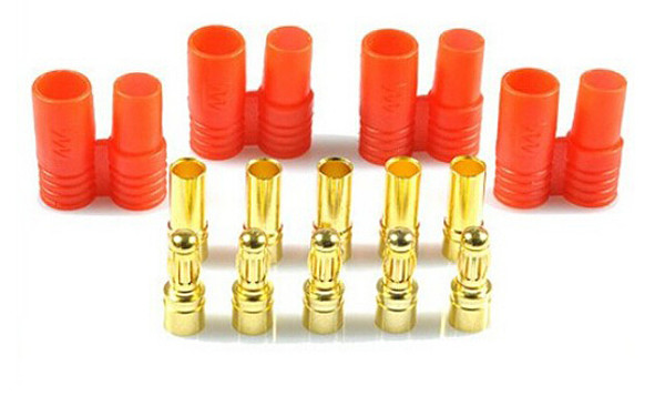 3.5mm Banana Gold Bullet Connector Plug with Housing for ESC