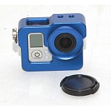New Blue Aluminium Protective Housing Case Border Shell W/ Lens Cap for GoPro Hero3 Camera